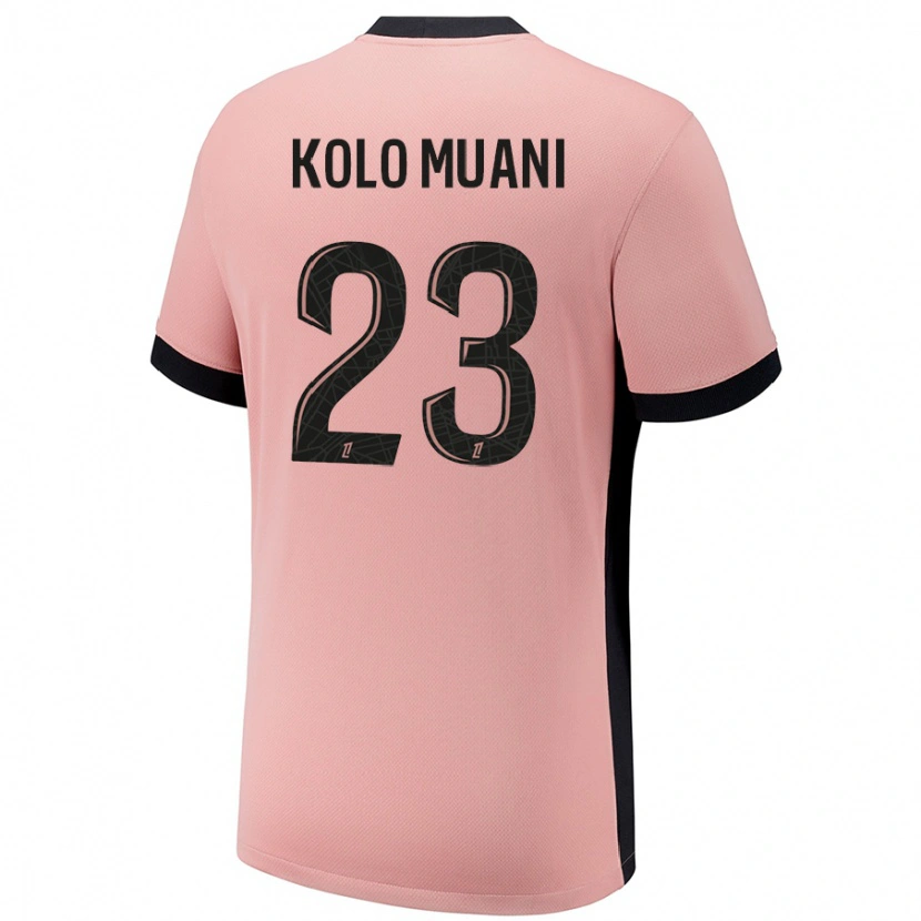 Danxen Kid Randal Kolo Muani #23 Rust Pink Third Jersey 2024/25 T-Shirt