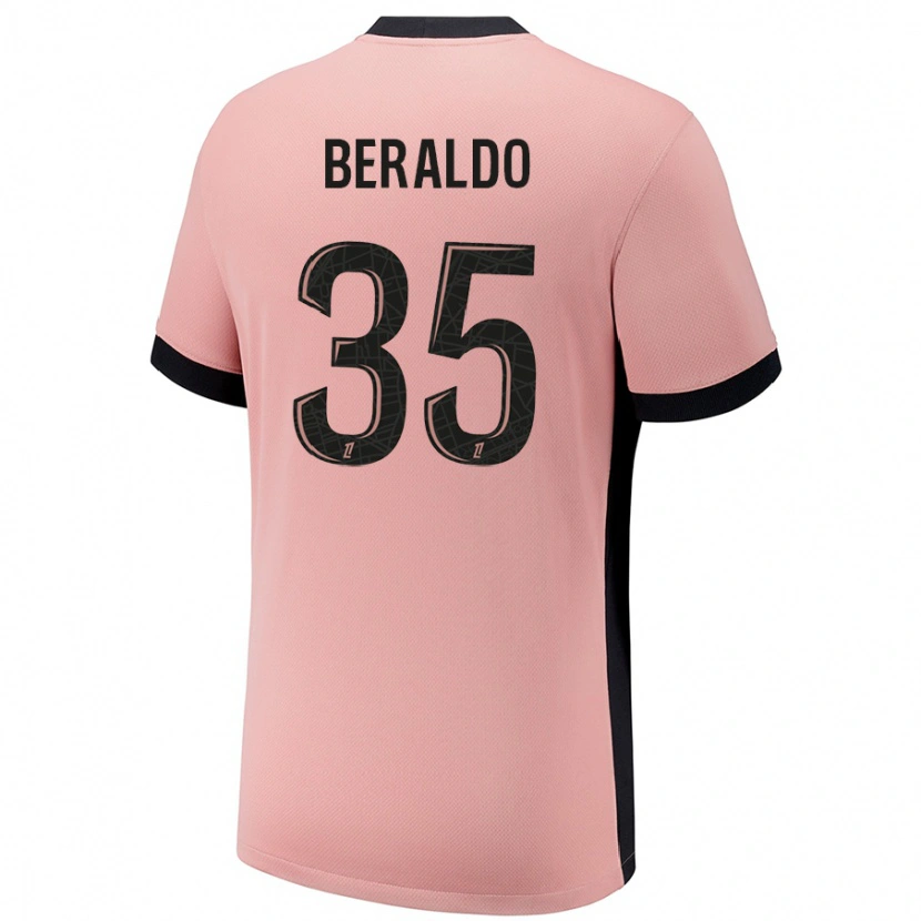 Danxen Kid Lucas Beraldo #35 Rust Pink Third Jersey 2024/25 T-Shirt