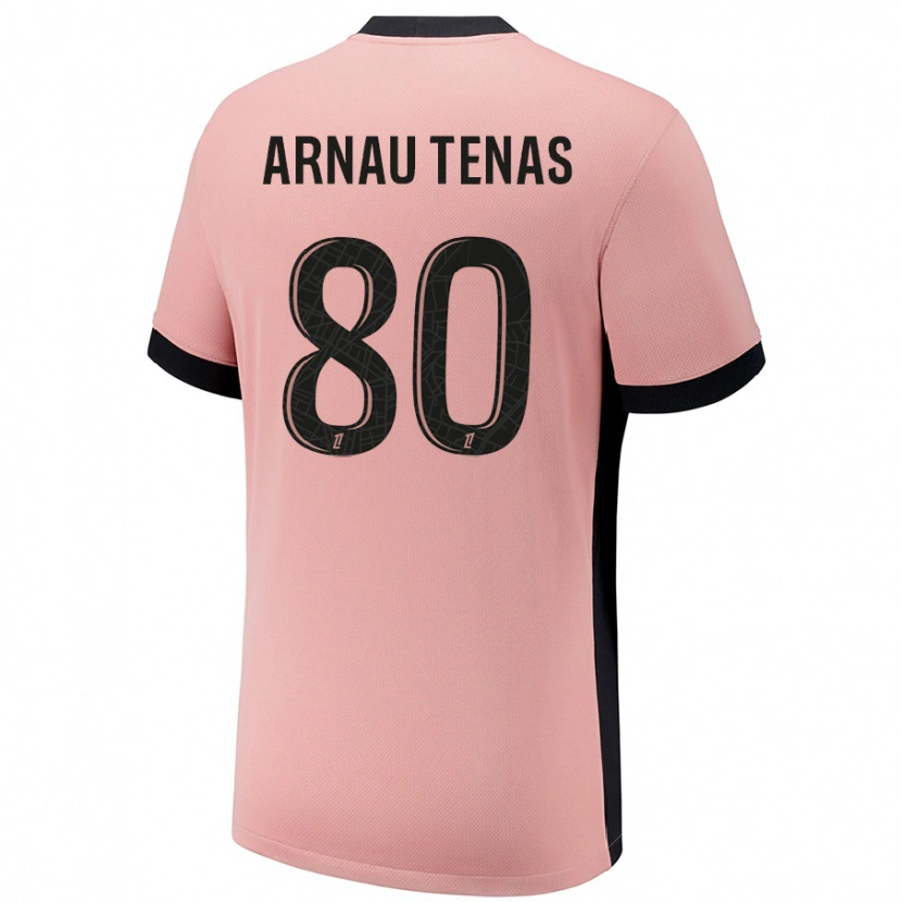 Danxen Kid Arnau Tenas #80 Rust Pink Third Jersey 2024/25 T-Shirt