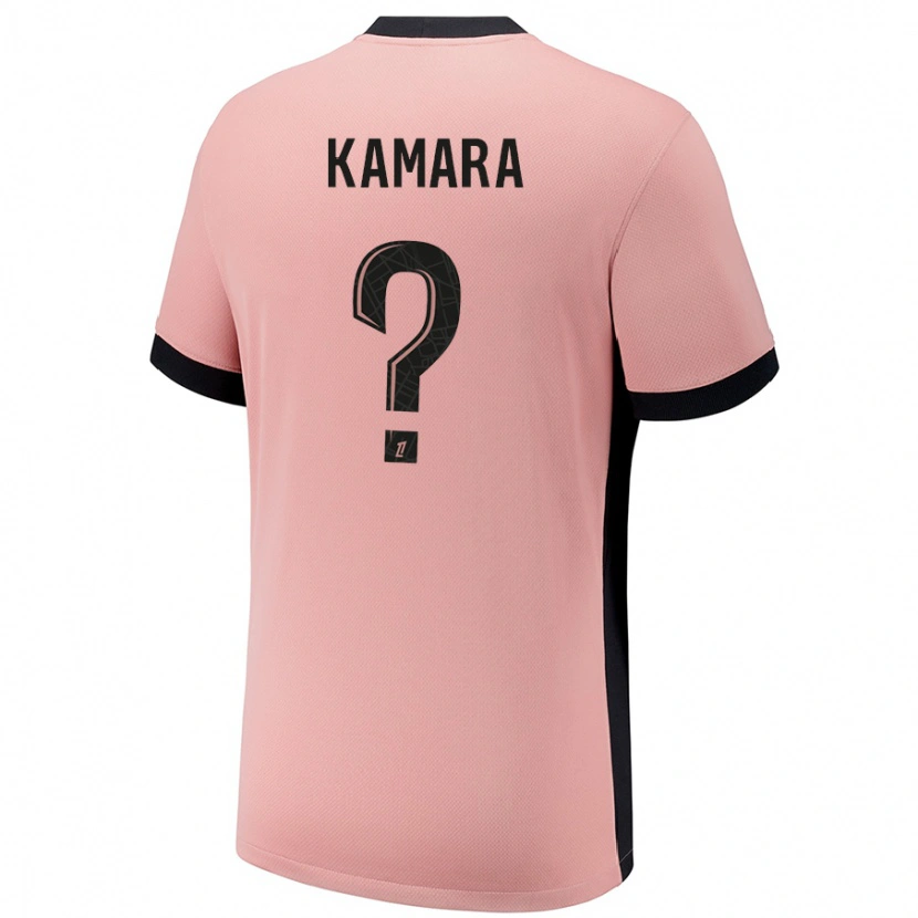 Danxen Kid Noham Kamara #0 Rust Pink Third Jersey 2024/25 T-Shirt