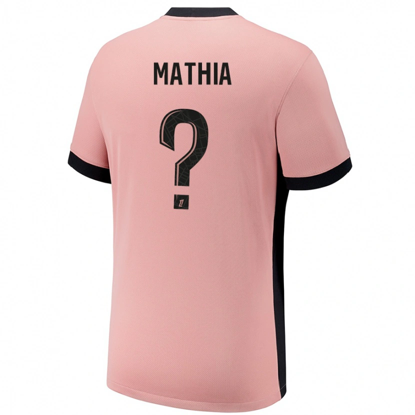 Danxen Kid Olivier Mathia #0 Rust Pink Third Jersey 2024/25 T-Shirt