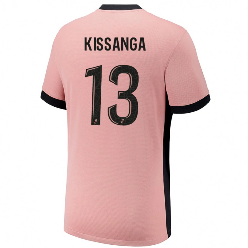 Danxen Kid Hugo Kissanga #13 Rust Pink Third Jersey 2024/25 T-Shirt