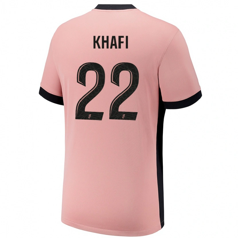 Danxen Kid Yanis Khafi #22 Rust Pink Third Jersey 2024/25 T-Shirt