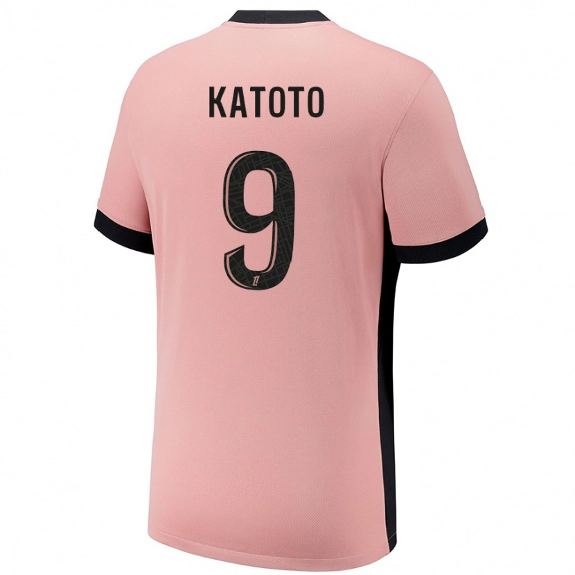 Danxen Kid Marie-Antoinette Katoto #9 Rust Pink Third Jersey 2024/25 T-Shirt