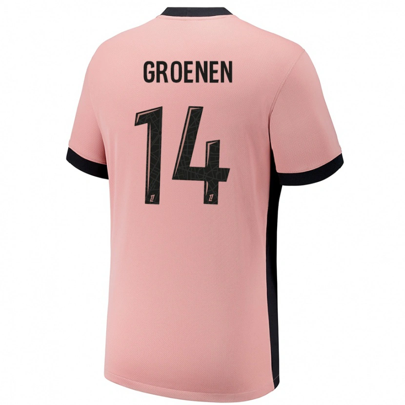 Danxen Kid Jackie Groenen #14 Rust Pink Third Jersey 2024/25 T-Shirt