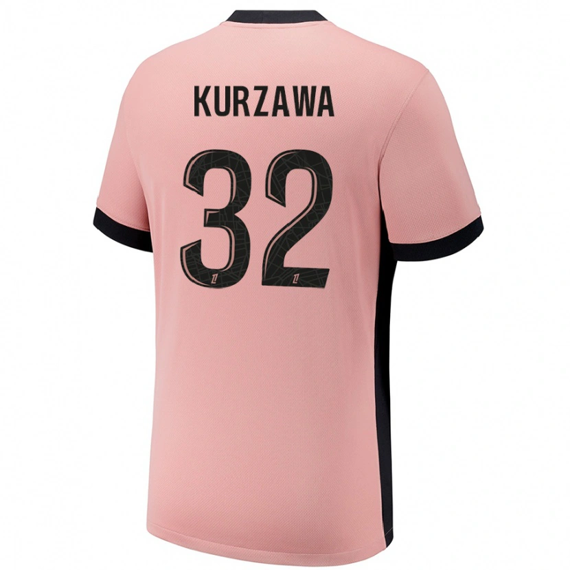 Danxen Kid Layvin Kurzawa #32 Rust Pink Third Jersey 2024/25 T-Shirt