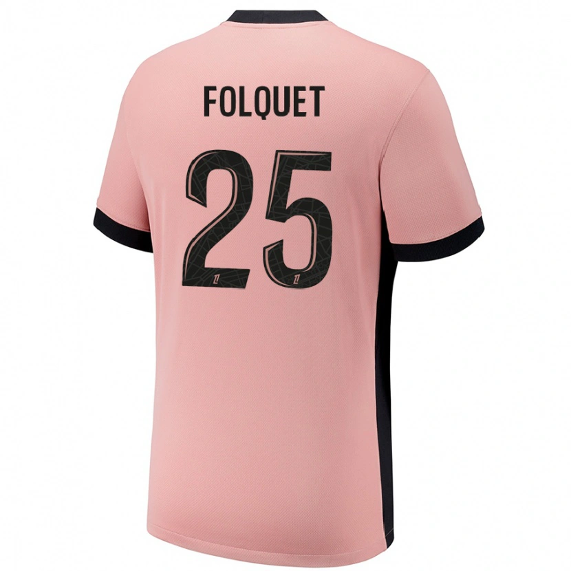 Danxen Kid Magnaba Folquet #25 Rust Pink Third Jersey 2024/25 T-Shirt