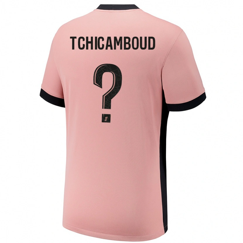 Danxen Kid Queyrell Tchicamboud #0 Rust Pink Third Jersey 2024/25 T-Shirt