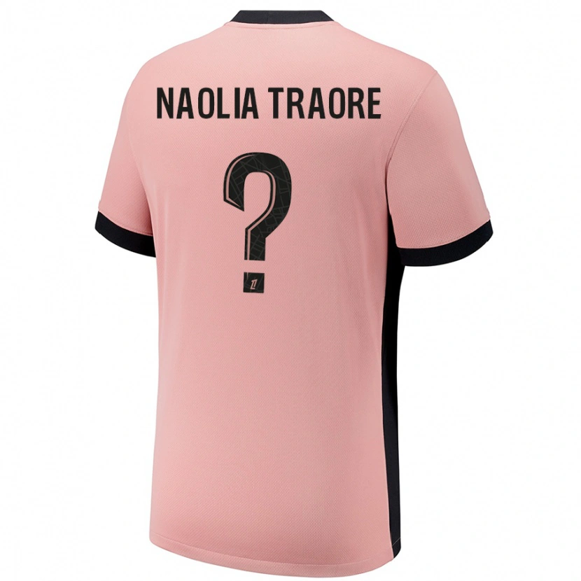 Danxen Kid Naolia Traore #0 Rust Pink Third Jersey 2024/25 T-Shirt