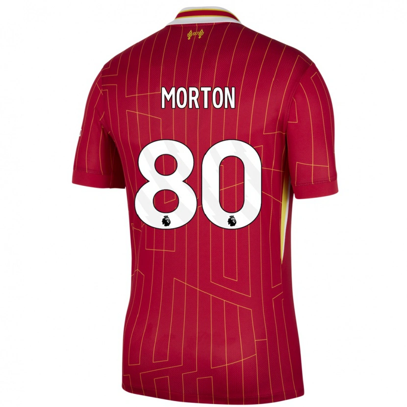 Danxen Men Tyler Morton #80 Red Yellow White Home Jersey 2024/25 T-Shirt