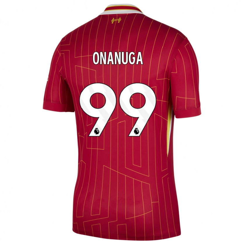 Danxen Men Fola Onanuga #99 Red Yellow White Home Jersey 2024/25 T-Shirt