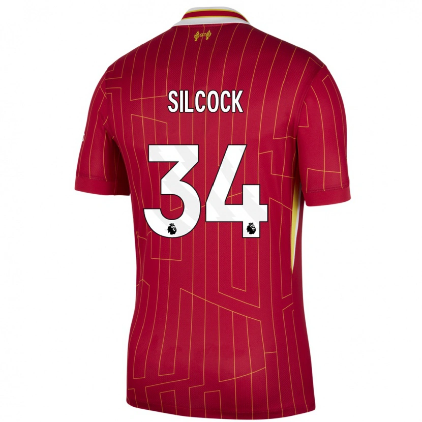 Danxen Men Hannah Silcock #34 Red Yellow White Home Jersey 2024/25 T-Shirt