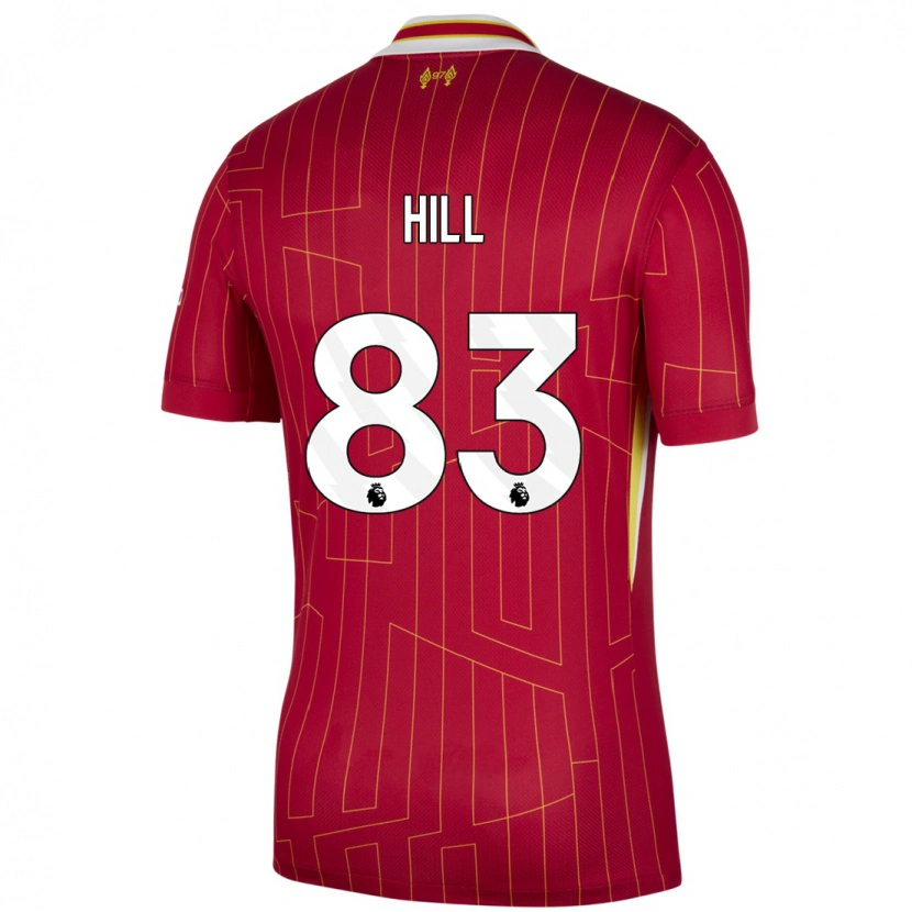 Danxen Men Thomas Hill #83 Red Yellow White Home Jersey 2024/25 T-Shirt