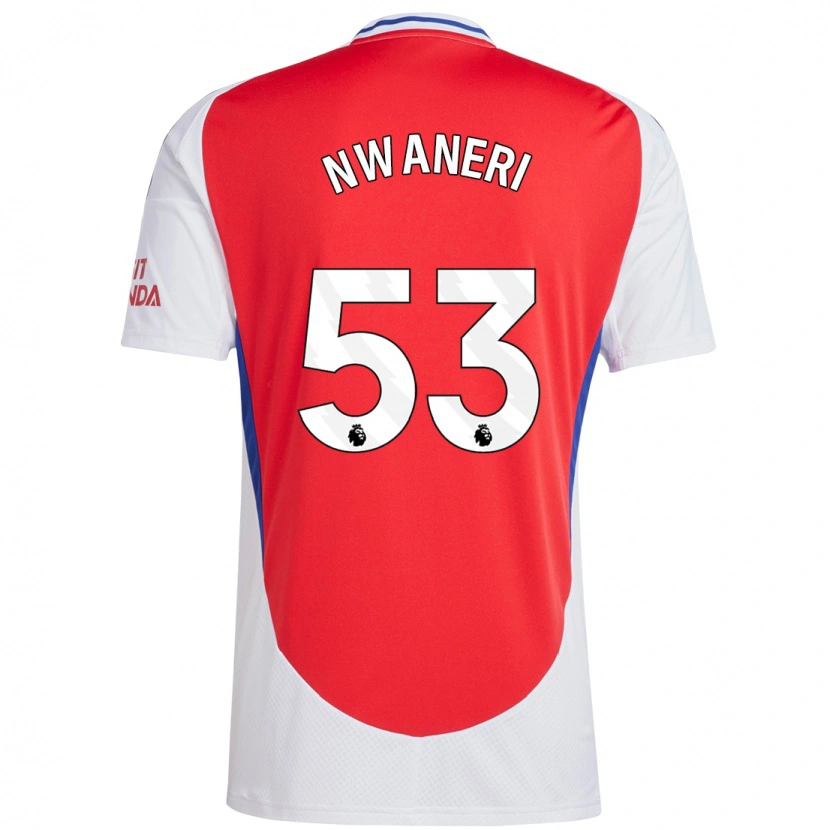 Danxen Men Ethan Nwaneri #53 Red White Home Jersey 2024/25 T-Shirt