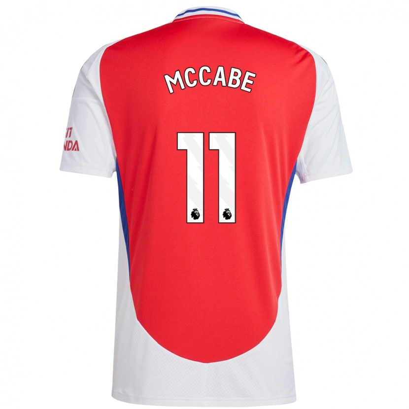 Danxen Men Katie Mccabe #11 Red White Home Jersey 2024/25 T-Shirt