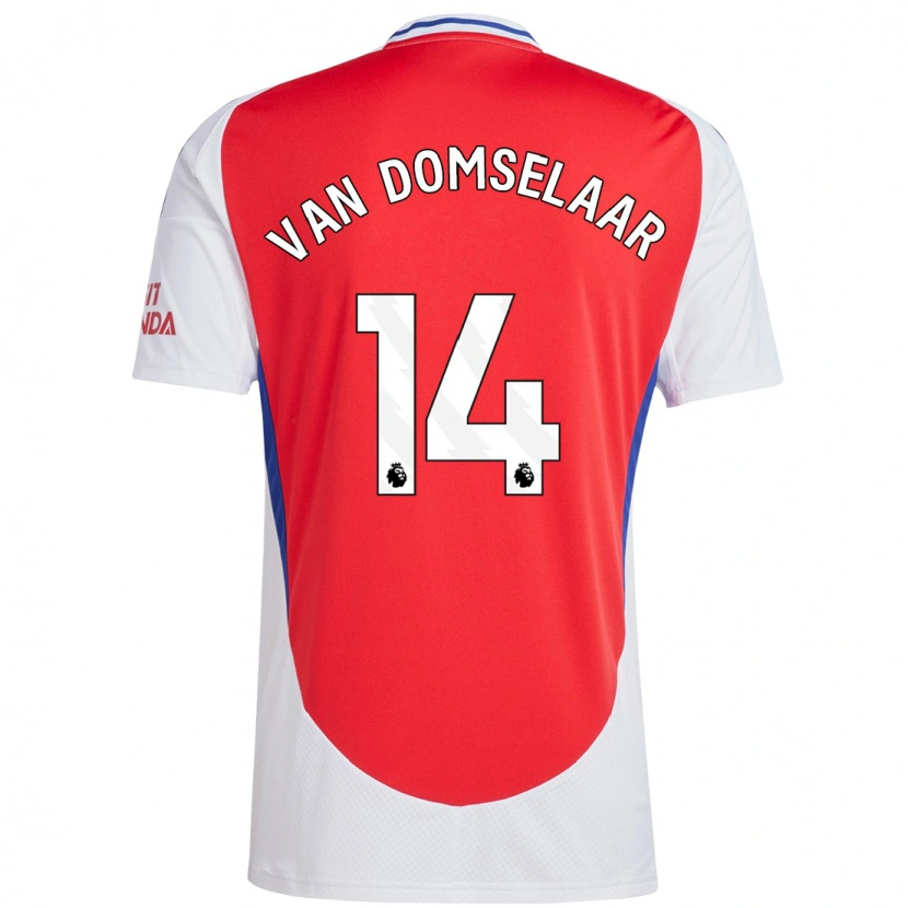 Danxen Men Daphne Van Domselaar #14 Red White Home Jersey 2024/25 T-Shirt