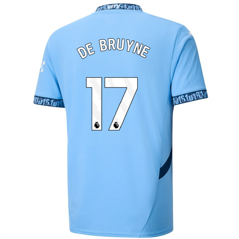 Danxen Men Kevin De Bruyne #17 Navy Blue Home Jersey 2024/25 T-Shirt