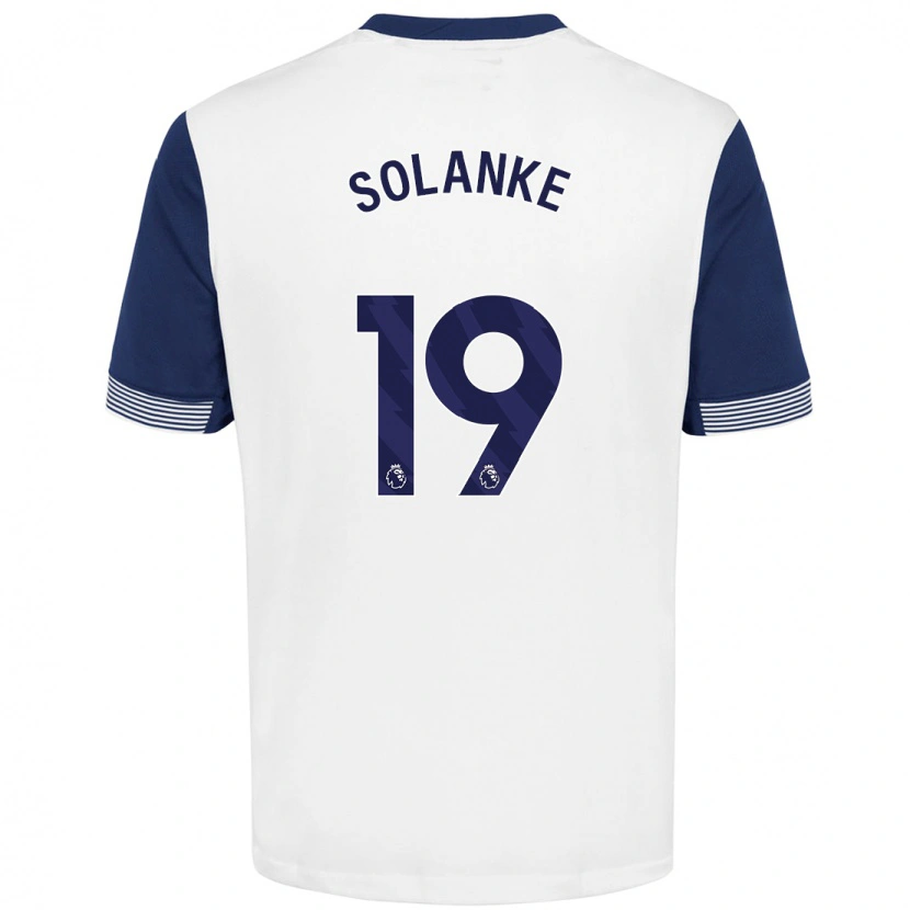 Danxen Men Dominic Solanke #19 White Blue Home Jersey 2024/25 T-Shirt