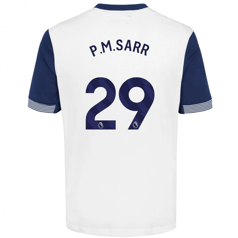 Danxen Men Pape Matar Sarr #29 White Blue Home Jersey 2024/25 T-Shirt