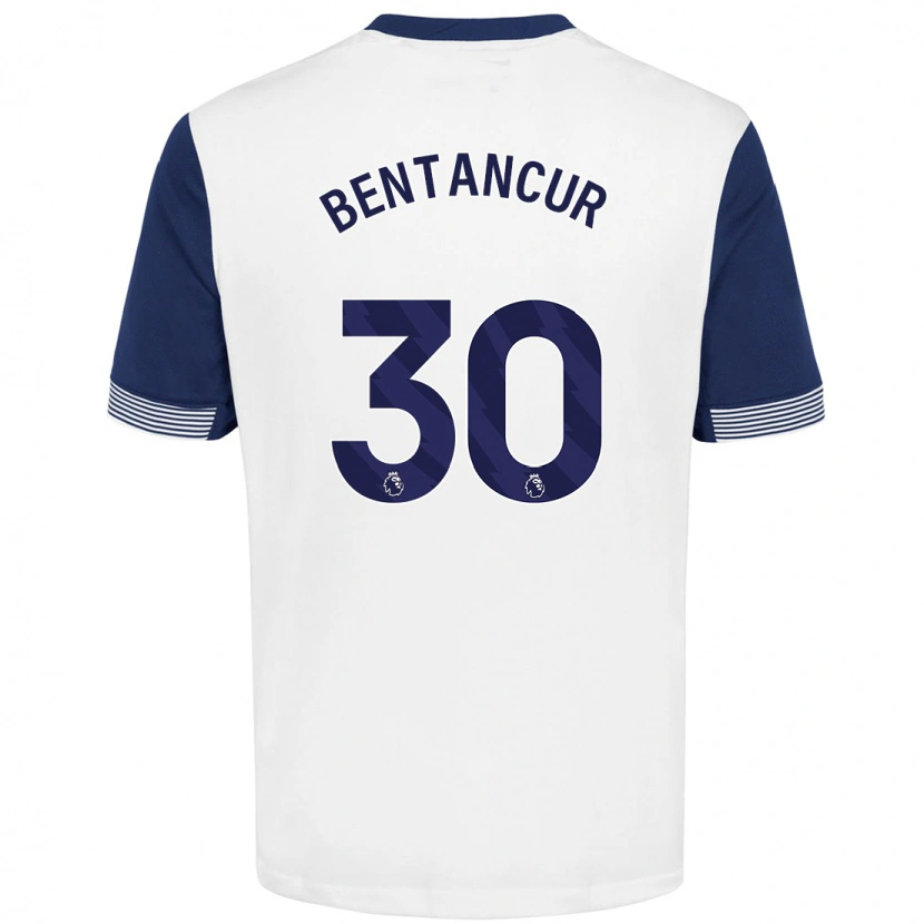 Danxen Men Rodrigo Bentancur #30 White Blue Home Jersey 2024/25 T-Shirt