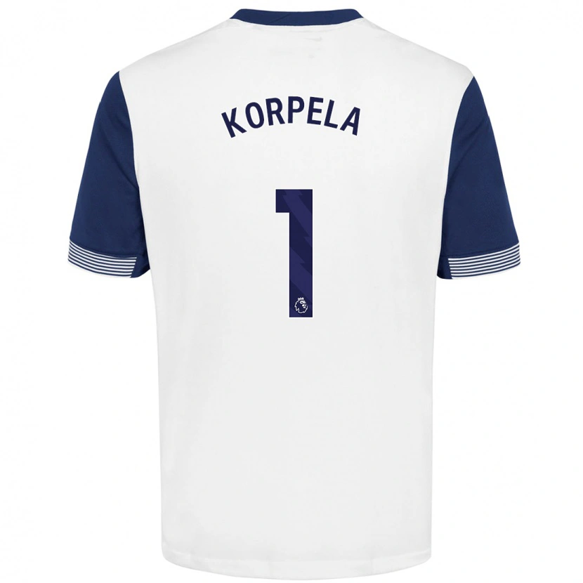 Danxen Men Tinja-Riikka Korpela #1 White Blue Home Jersey 2024/25 T-Shirt