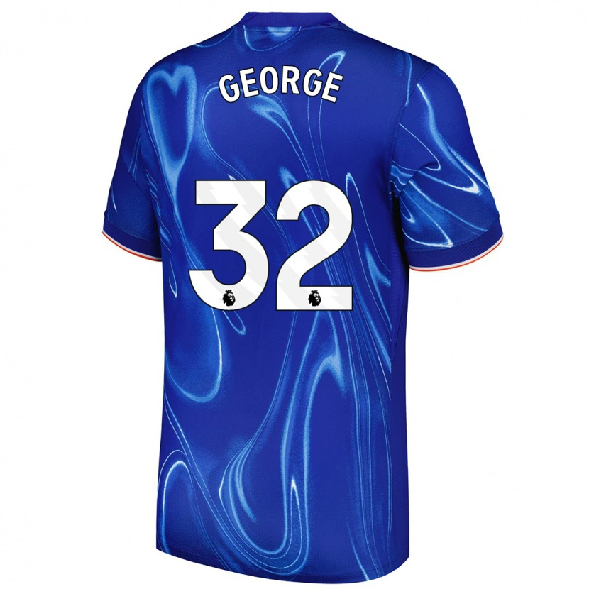 Danxen Men Tyrique George #32 Blue White Home Jersey 2024/25 T-Shirt