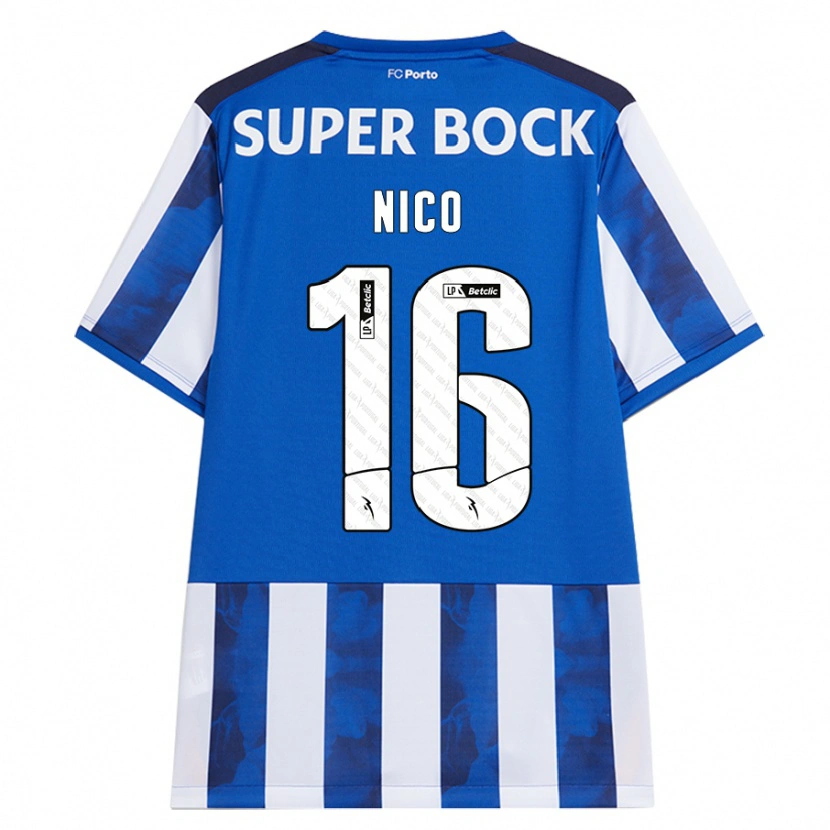 Danxen Men Nico González #16 Blue White Home Jersey 2024/25 T-Shirt