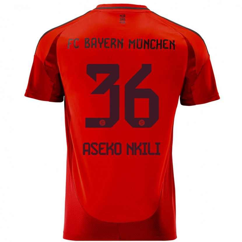 Danxen Men Noël Aséko Nkili #36 Red Home Jersey 2024/25 T-Shirt