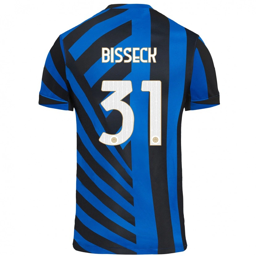 Danxen Men Yann Bisseck #31 Blue Black Home Jersey 2024/25 T-Shirt