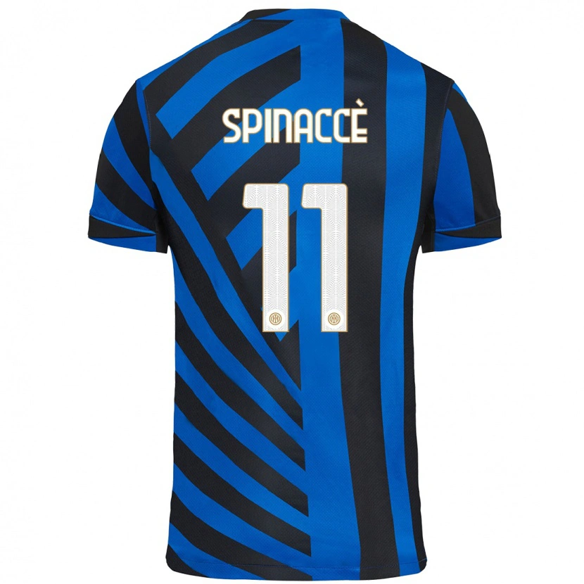 Danxen Men Matteo Spinaccè #11 Blue Black Home Jersey 2024/25 T-Shirt