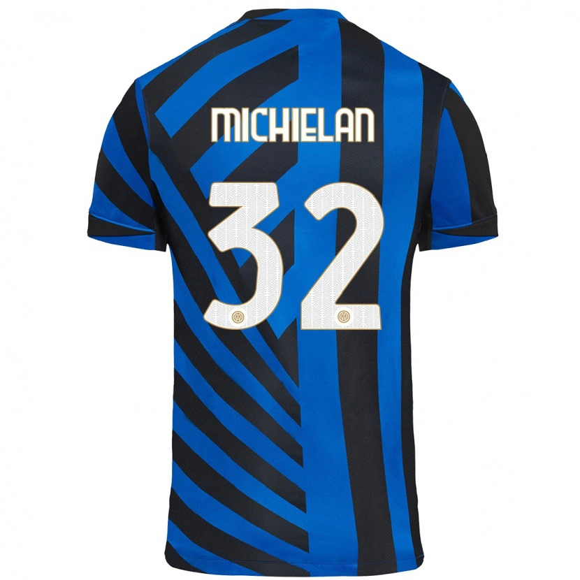 Danxen Men Mattia Michielan #32 Blue Black Home Jersey 2024/25 T-Shirt