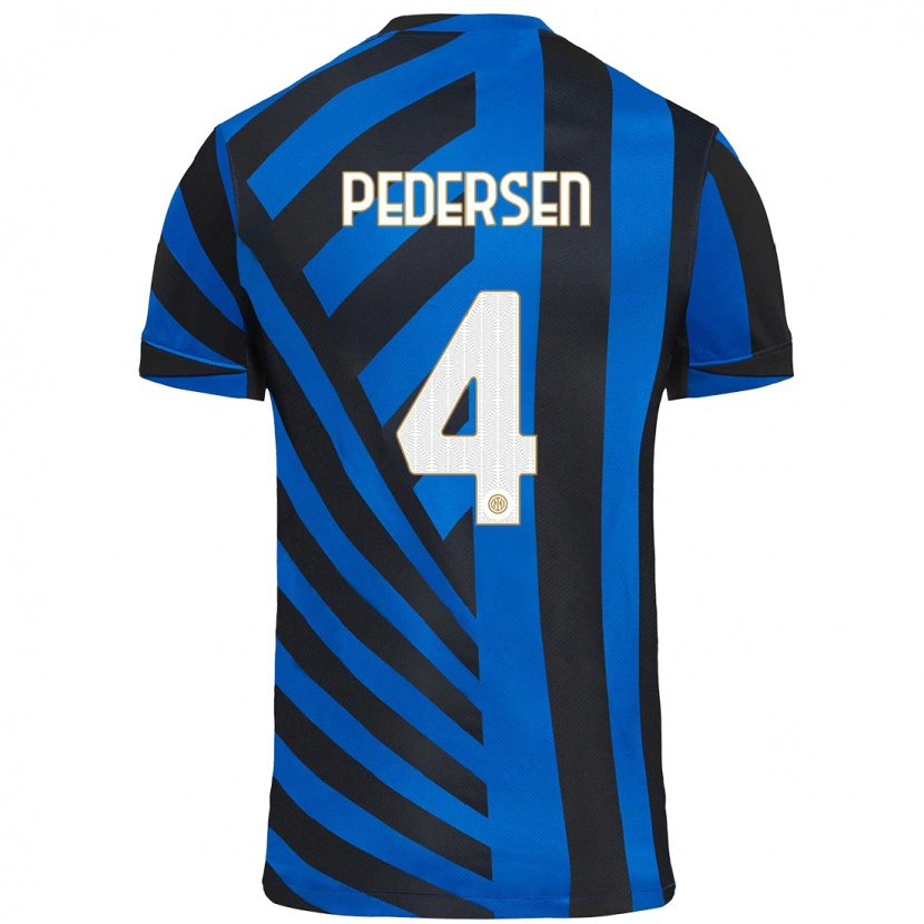 Danxen Men Sofie Junge Pedersen #4 Blue Black Home Jersey 2024/25 T-Shirt