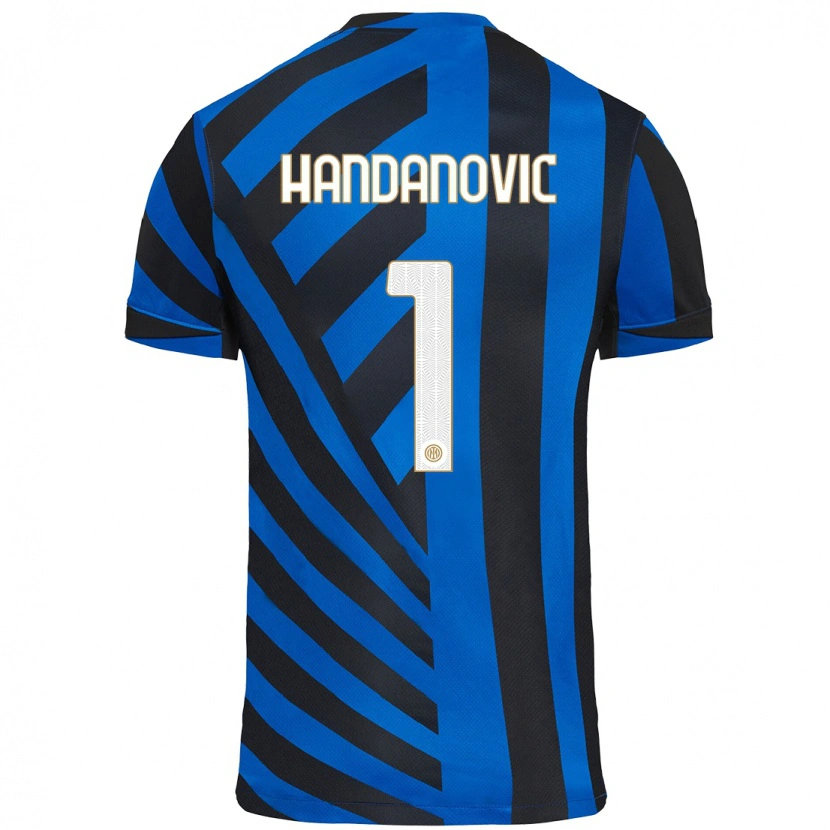 Danxen Men Samir Handanovic #1 Blue Black Home Jersey 2024/25 T-Shirt