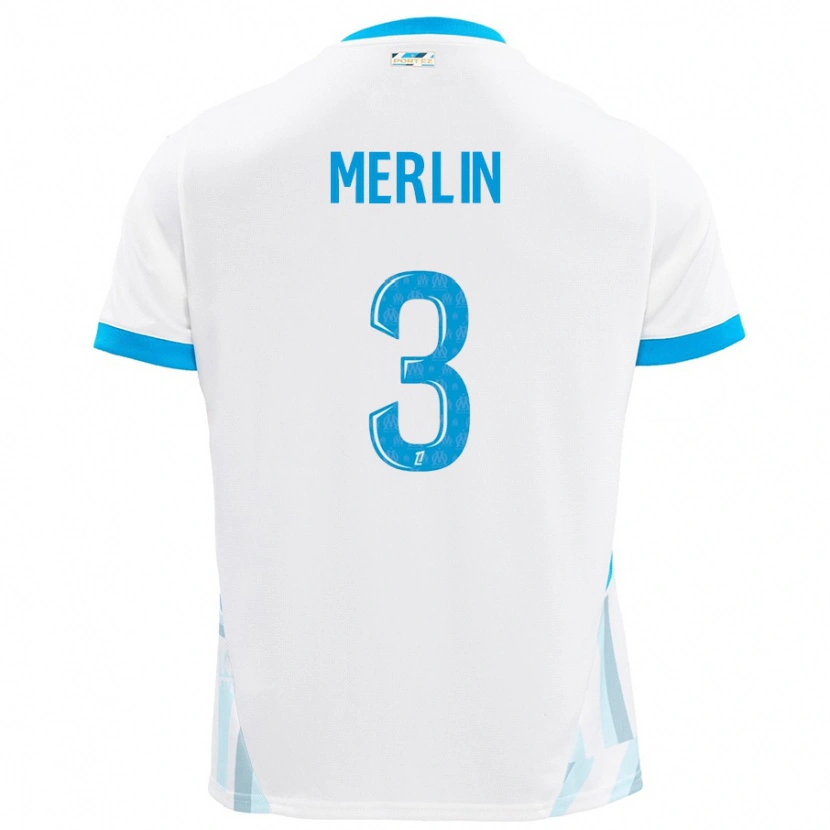 Danxen Men Quentin Merlin #3 White Sky Blue Home Jersey 2024/25 T-Shirt