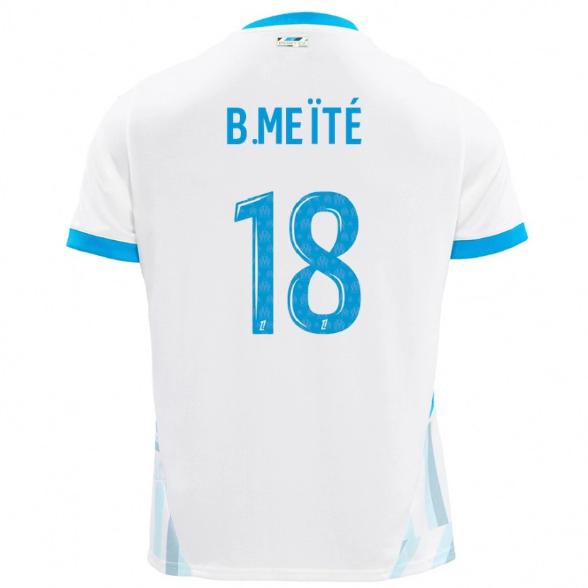 Danxen Men Bamo Meïté #18 White Sky Blue Home Jersey 2024/25 T-Shirt