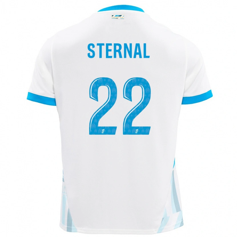 Danxen Men Enzo Sternal #22 White Sky Blue Home Jersey 2024/25 T-Shirt