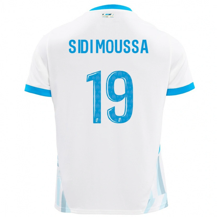 Danxen Men Salima Sidi Moussa #19 White Sky Blue Home Jersey 2024/25 T-Shirt