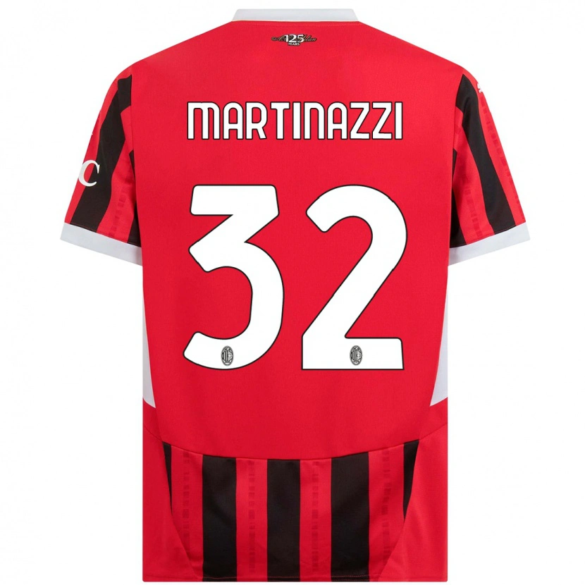 Danxen Men Luca Martinazzi #32 Red Black Home Jersey 2024/25 T-Shirt