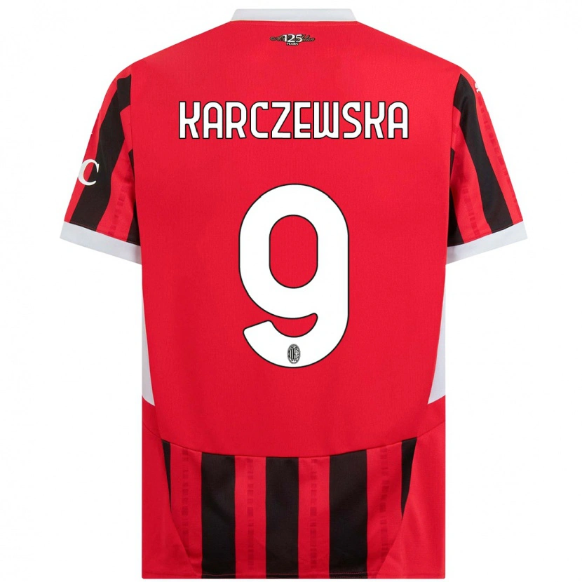 Danxen Men Nikola Karczewska #9 Red Black Home Jersey 2024/25 T-Shirt