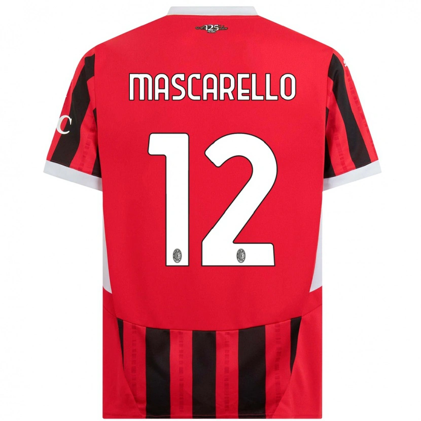 Danxen Men Marta Mascarello #12 Red Black Home Jersey 2024/25 T-Shirt