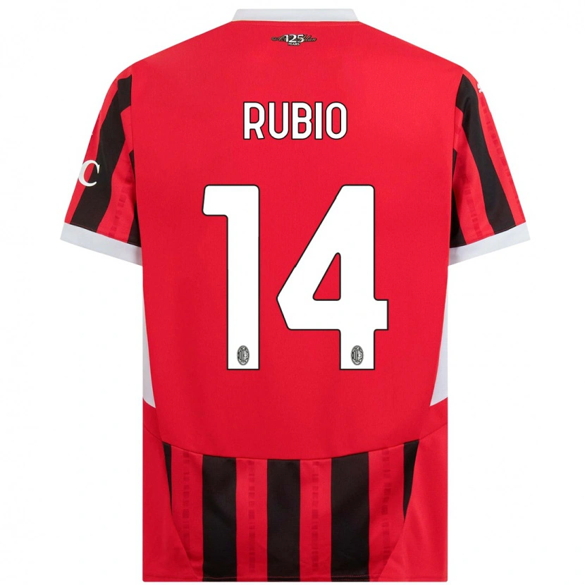 Danxen Men Silvia Rubio #14 Red Black Home Jersey 2024/25 T-Shirt