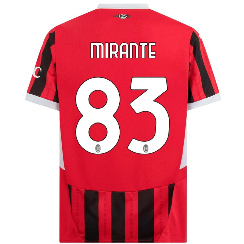 Danxen Men Antonio Mirante #83 Red Black Home Jersey 2024/25 T-Shirt