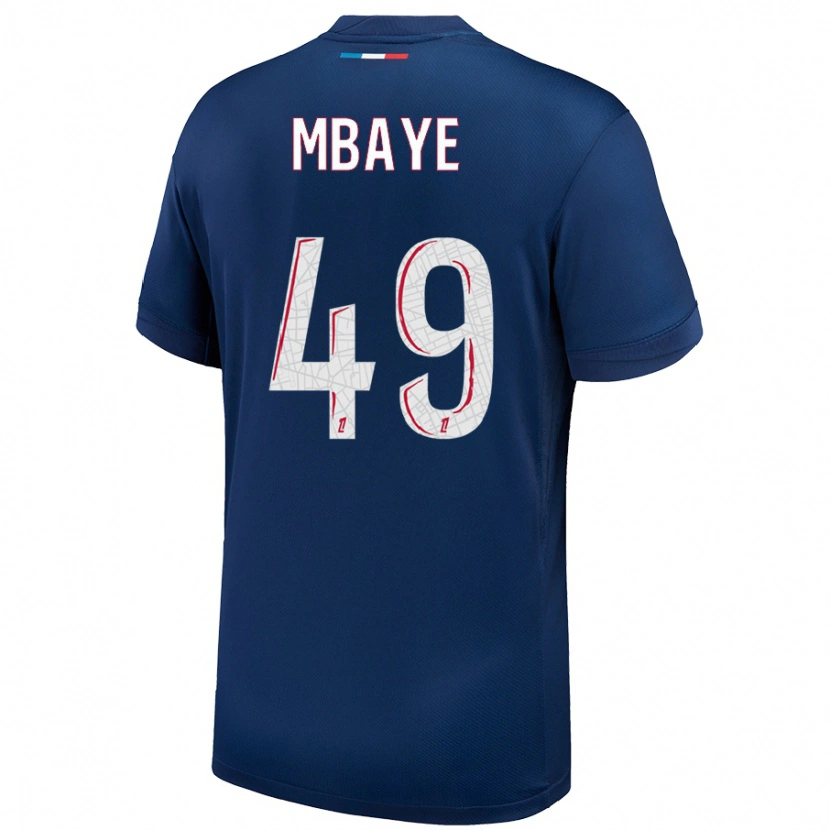 Danxen Men Ibrahim Mbaye #49 Navy Blue White Home Jersey 2024/25 T-Shirt