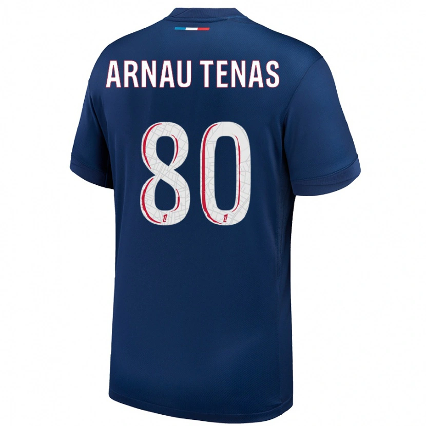 Danxen Men Arnau Tenas #80 Navy Blue White Home Jersey 2024/25 T-Shirt