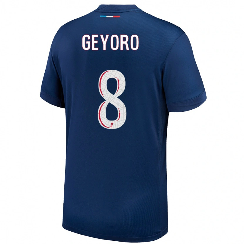 Danxen Men Grace Geyoro #8 Navy Blue White Home Jersey 2024/25 T-Shirt