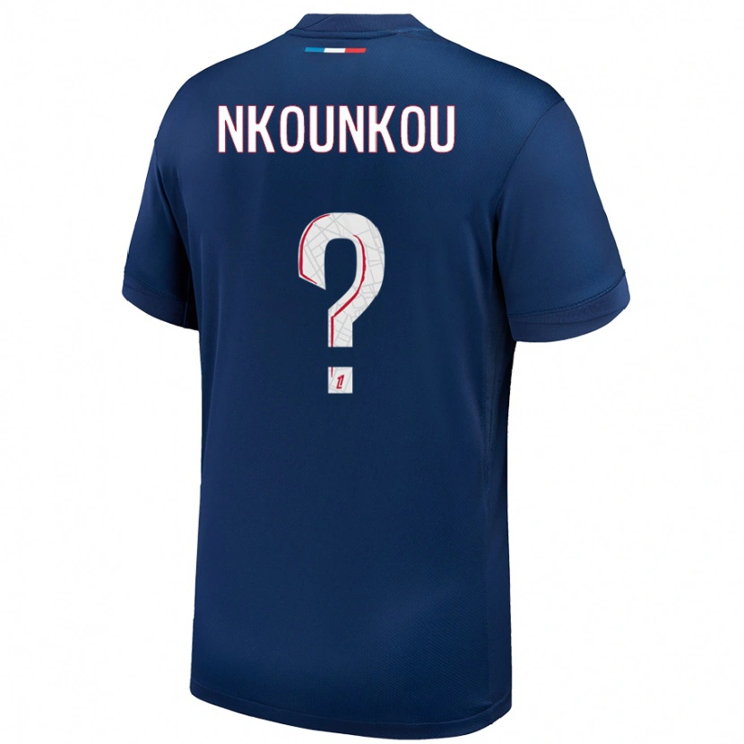 Danxen Men Desthy Nkounkou #0 Navy Blue White Home Jersey 2024/25 T-Shirt