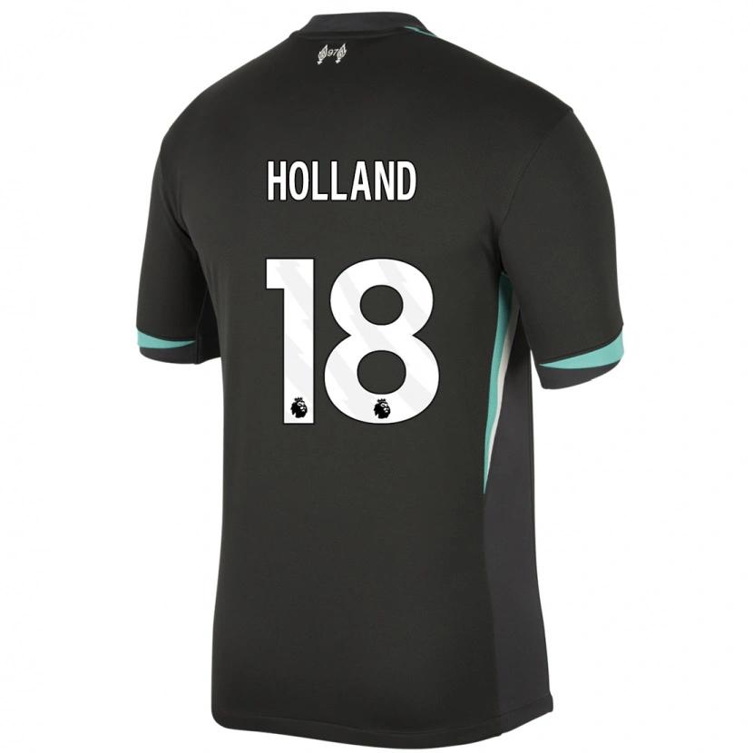 Danxen Men Ceri Holland #18 Black Anthracite White Away Jersey 2024/25 T-Shirt