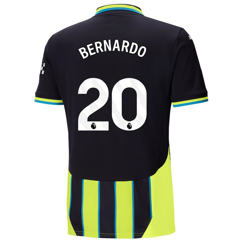 Danxen Men Bernardo Silva #20 Blue Yellow Away Jersey 2024/25 T-Shirt