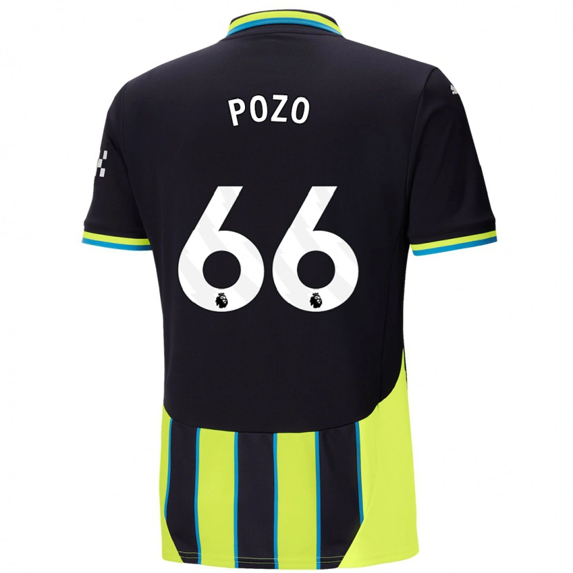 Danxen Men Iker Pozo #66 Blue Yellow Away Jersey 2024/25 T-Shirt