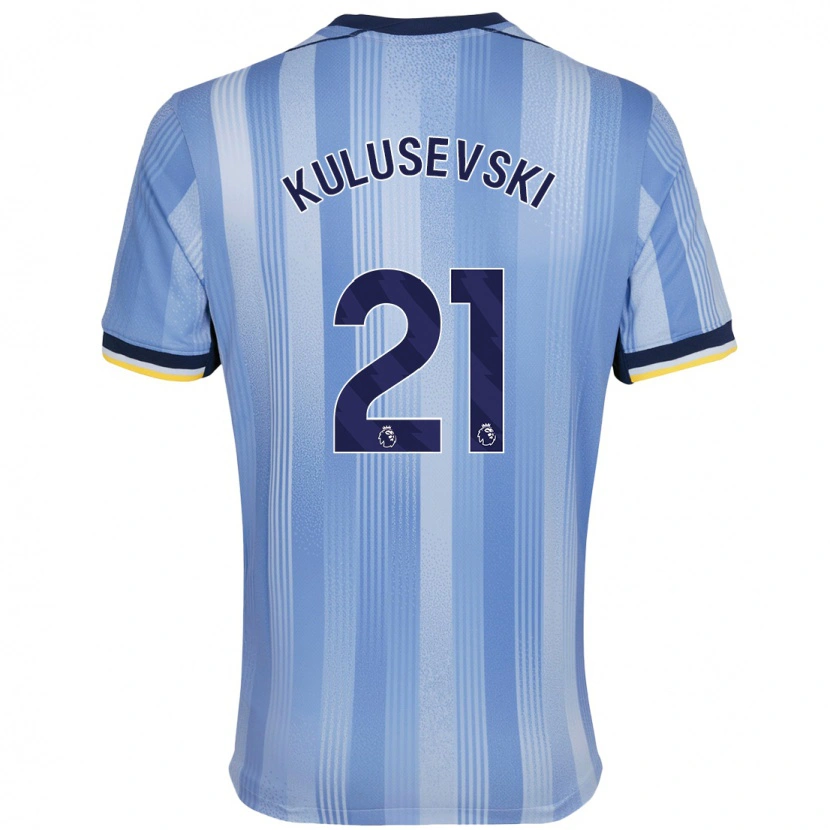 Danxen Men Dejan Kulusevski #21 Light Blue Away Jersey 2024/25 T-Shirt